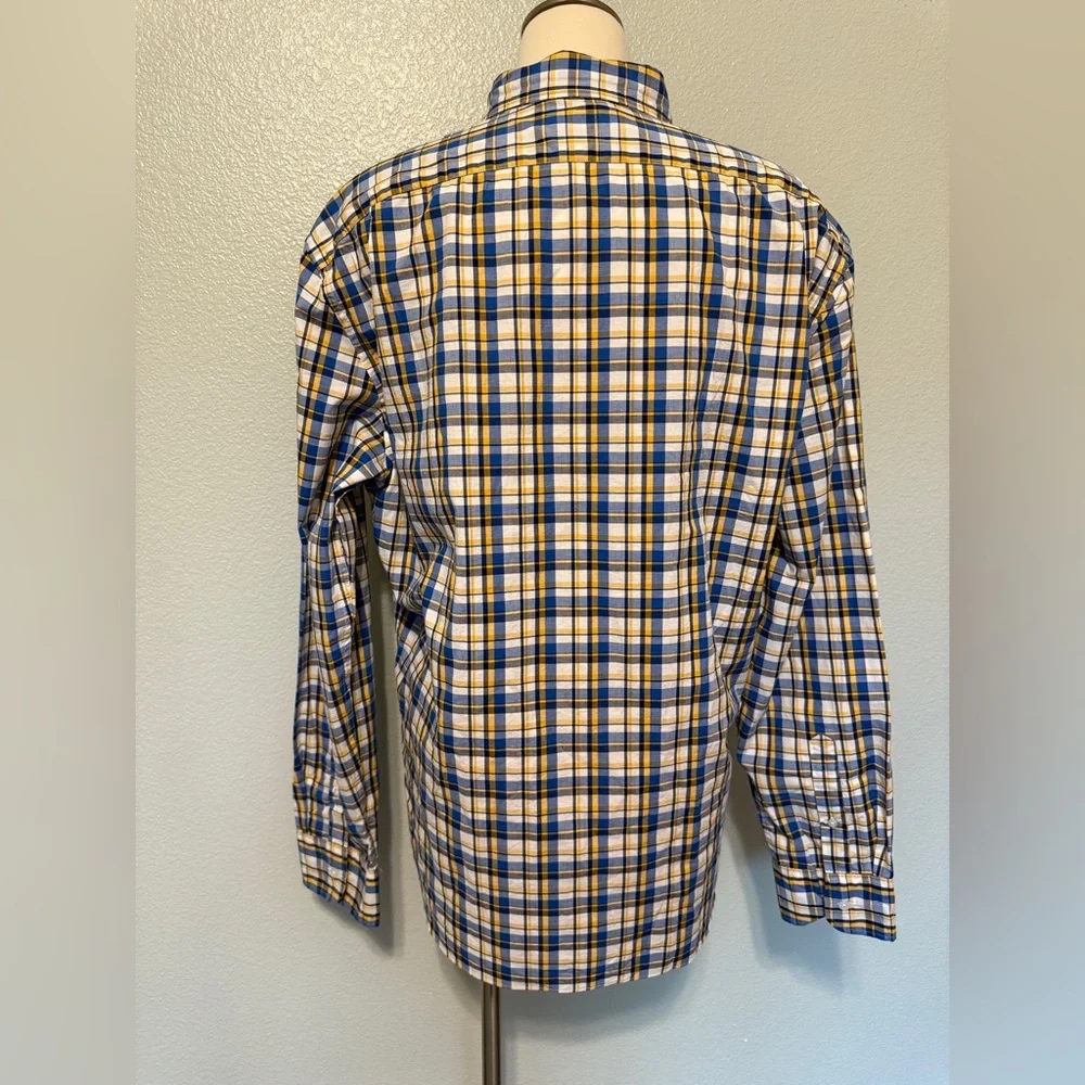 J. Crew Men's Checkered Shirt in‎ Blue and Yellow